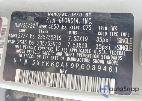 2023 Kia Sportage X-Line z USA, uszkodzony, nr VIN 5XYK6CAF9PG039461